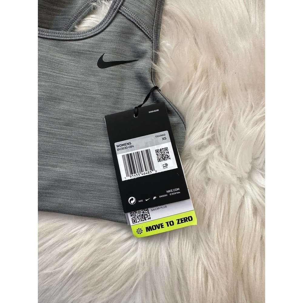 NWT Nike Swoosh Gray Racerback Sport Bra - Picture 5 of 5